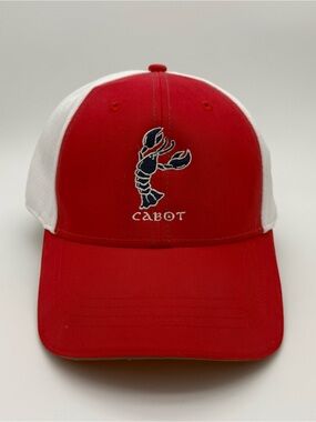 Cabot Cape Breton Golf Ahead Red White Lobster Logo Hat